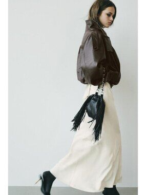 ZARA FRINGE SHOULDER BAG 6244/810/800